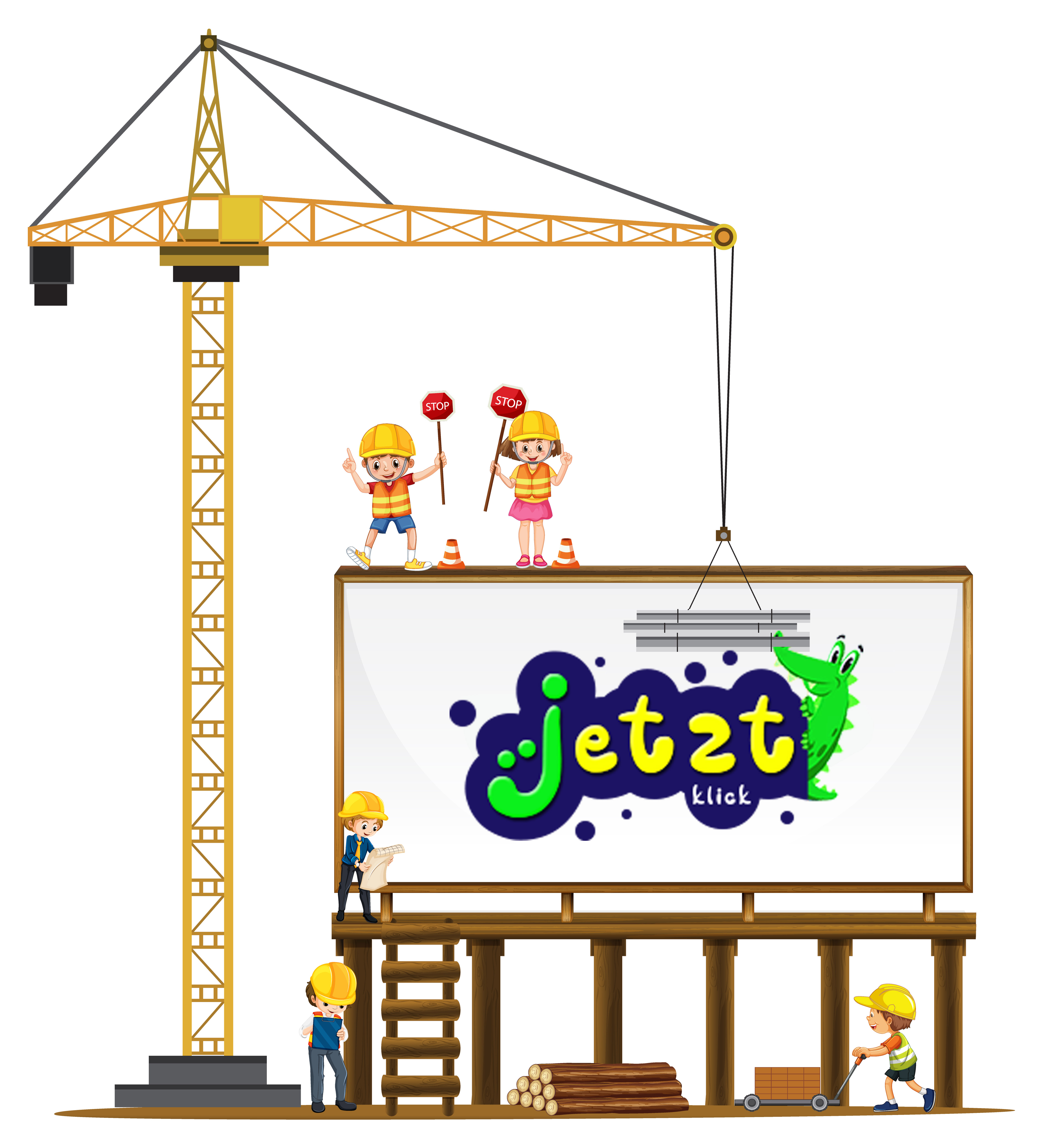 Jetzt Klick yapım aşaması illüstrasyonu